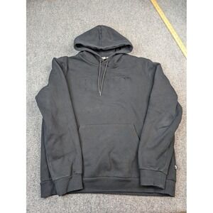 PUMA Hoodie Mens Large Black Pullover Fleece Hooded Kangaroo Pocket Logo